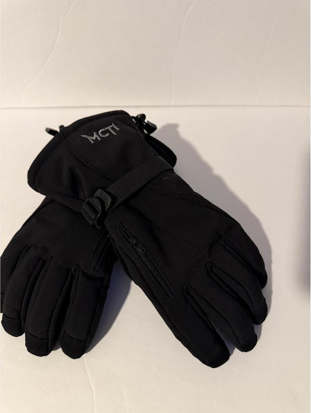 Large Black Ski Gloves - Picture 2 of 5